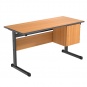 Lehrertisch, 130x65 cm (B/T), 76 cm hoch, Platte: Melamin, PU-Kante, 